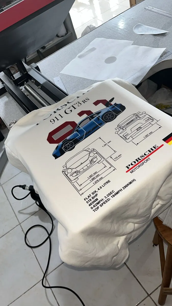 Moletom Porsche 911 GT3 RS com dtf